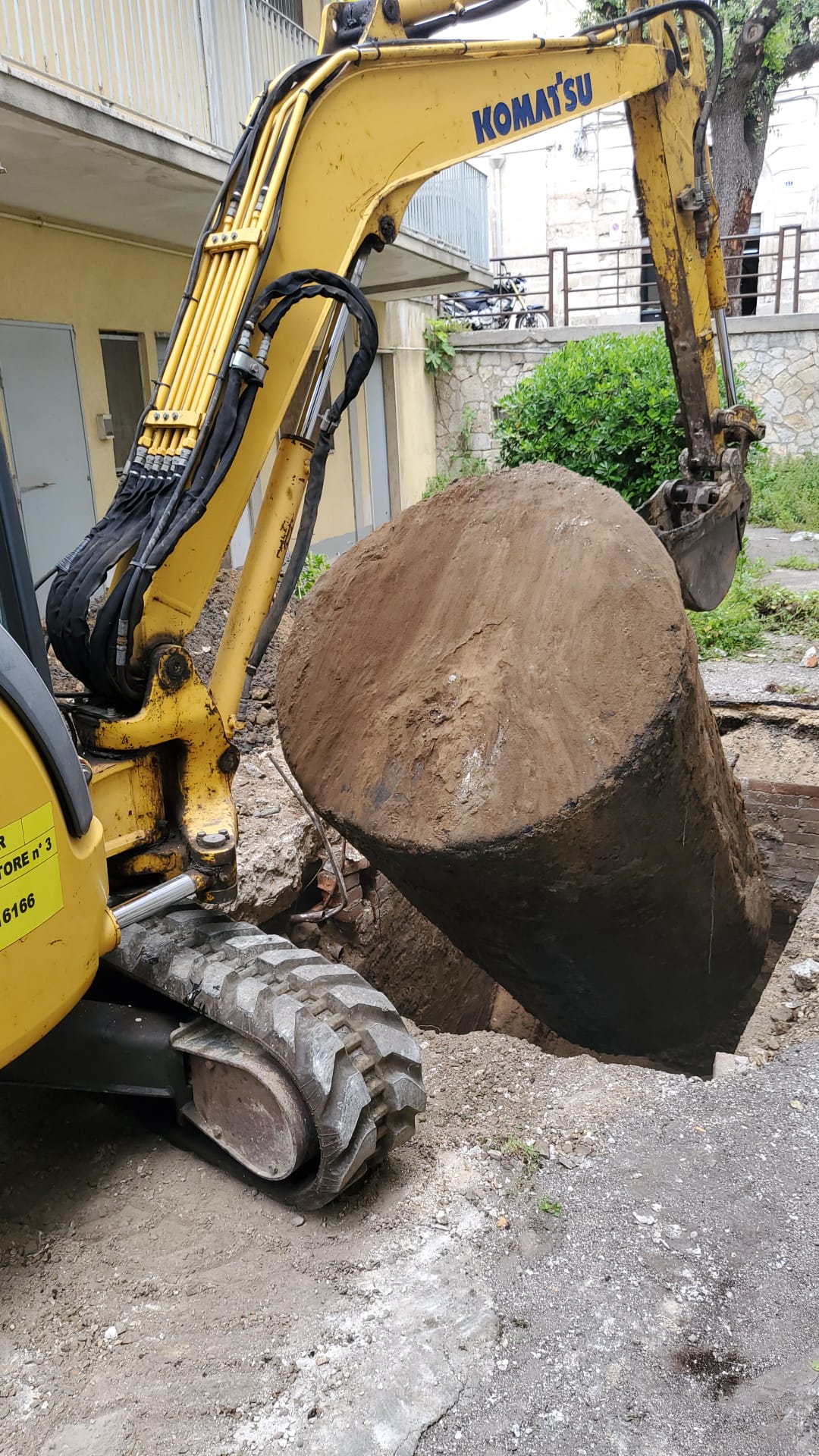 Rimozione di un serbatoio di gasolio interrato